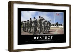 Respect: Inspirational Quote and Motivational Poster-null-Framed Photographic Print