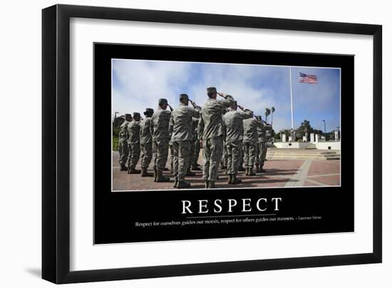 Respect: Inspirational Quote and Motivational Poster-null-Framed Photographic Print