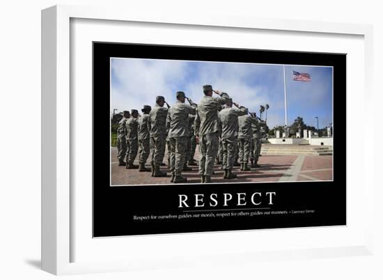 Respect: Inspirational Quote and Motivational Poster-null-Framed Photographic Print