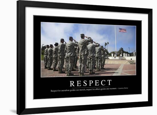 Respect: Inspirational Quote and Motivational Poster-null-Framed Photographic Print