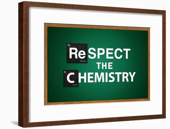 Respect the Chemistry Chalkboard-null-Framed Poster