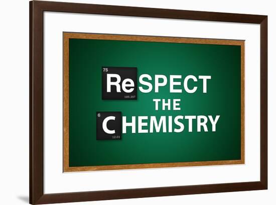 Respect the Chemistry Chalkboard-null-Framed Poster