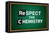 Respect the Chemistry Chalkboard-null-Framed Stretched Canvas