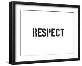 Respect-SM Design-Framed Art Print