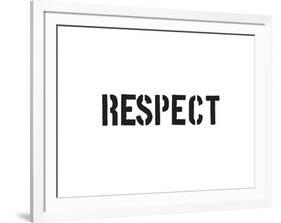 Respect-SM Design-Framed Art Print