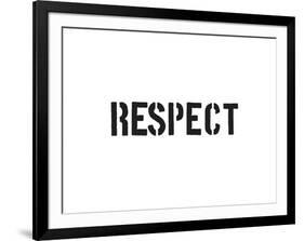 Respect-SM Design-Framed Art Print