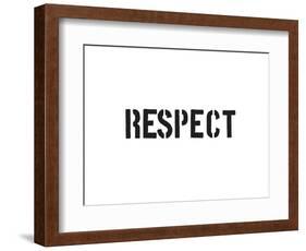 Respect-SM Design-Framed Art Print