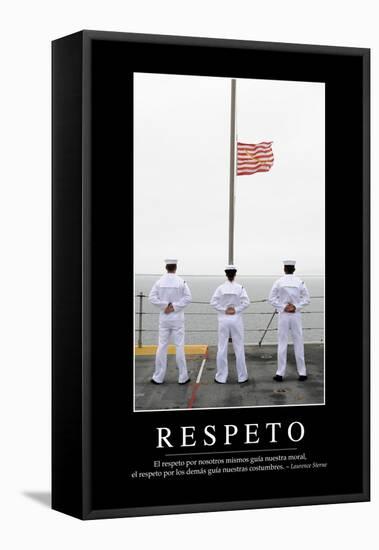 Respeto. Cita Inspiradora Y Póster Motivacional-null-Framed Stretched Canvas