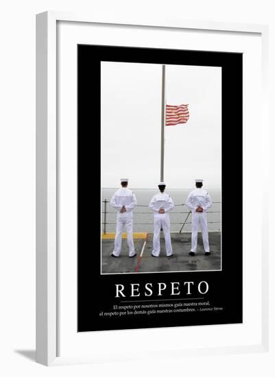 Respeto. Cita Inspiradora Y Póster Motivacional-null-Framed Photographic Print