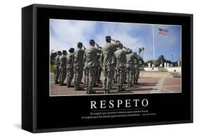 Respeto. Cita Inspiradora Y Póster Motivacional-null-Framed Stretched Canvas