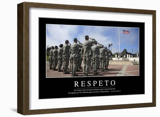 Respeto. Cita Inspiradora Y Póster Motivacional-null-Framed Photographic Print