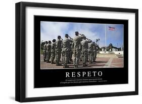 Respeto. Cita Inspiradora Y Póster Motivacional-null-Framed Photographic Print