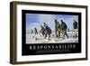 Responsabilité: Citation Et Affiche D'Inspiration Et Motivation-null-Framed Photographic Print