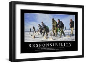 Responsibility: Inspirational Quote and Motivational Poster-null-Framed Photographic Print