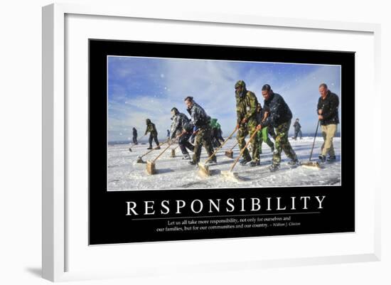 Responsibility: Inspirational Quote and Motivational Poster-null-Framed Photographic Print