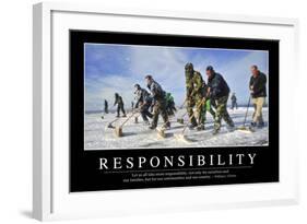 Responsibility: Inspirational Quote and Motivational Poster-null-Framed Photographic Print