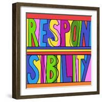 Responsibility-Howie Green-Framed Art Print