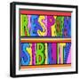 Responsibility-Howie Green-Framed Art Print