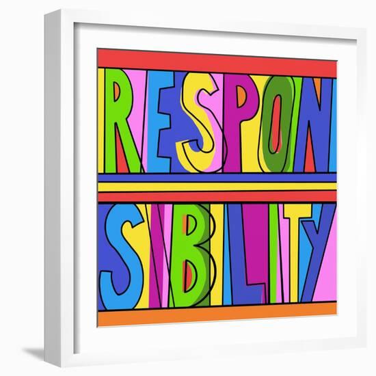 Responsibility-Howie Green-Framed Art Print