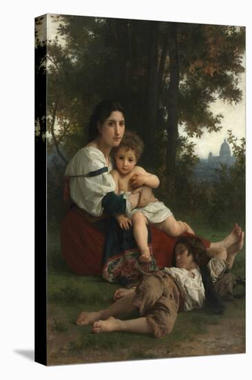 Rest, 1879 (Oil on Fabric)-William-Adolphe Bouguereau-Stretched Canvas