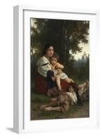 Rest, 1879 (Oil on Fabric)-William-Adolphe Bouguereau-Framed Giclee Print