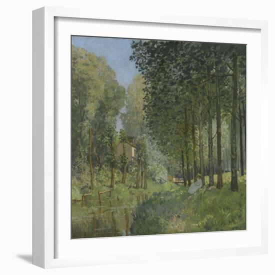 Rest Along the Stream, Edge of the Wood, Ca 1878-Alfred Sisley-Framed Giclee Print