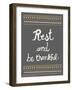 Rest and be thankful-Rachel Gresham-Framed Giclee Print
