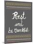 Rest and be thankful-Rachel Gresham-Mounted Giclee Print