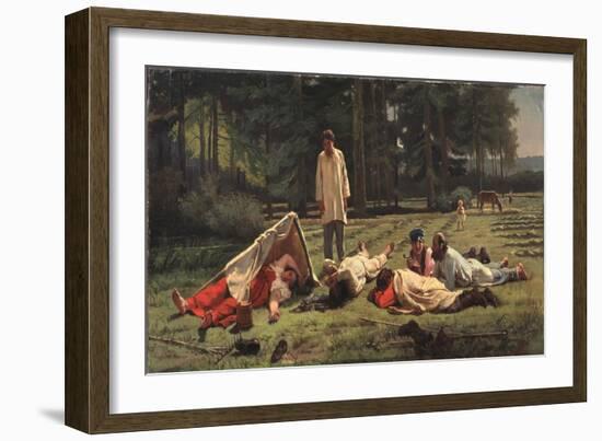Rest at the Hay Harvest, 1887-Firs Sergeevich Zhuravlev-Framed Giclee Print