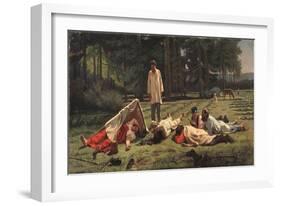 Rest at the Hay Harvest, 1887-Firs Sergeevich Zhuravlev-Framed Giclee Print