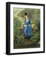 Rest by the Pool-Friedrich Peter Hiddeman-Framed Giclee Print