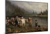 Rest by the water, 1878-Anders Askevold-Mounted Giclee Print