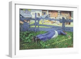 Rest in the Shade-Giovanni Segantini-Framed Giclee Print