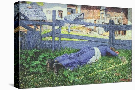 Rest in the Shade-Giovanni Segantini-Stretched Canvas