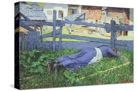 Rest in the Shade-Giovanni Segantini-Stretched Canvas