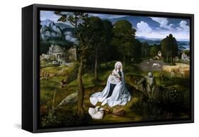 Rest on the Flight into Egypt, 1518-1520-Joachim Patenir-Framed Stretched Canvas