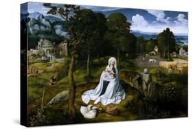 Rest on the Flight into Egypt, 1518-1520-Joachim Patenir-Stretched Canvas