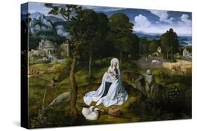 Rest on the Flight into Egypt, 1518-1520-Joachim Patinir-Stretched Canvas