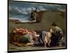 Rest on the Flight into Egypt, 1615-1621 (Oil on Canvas)-Orazio Gentileschi-Mounted Giclee Print