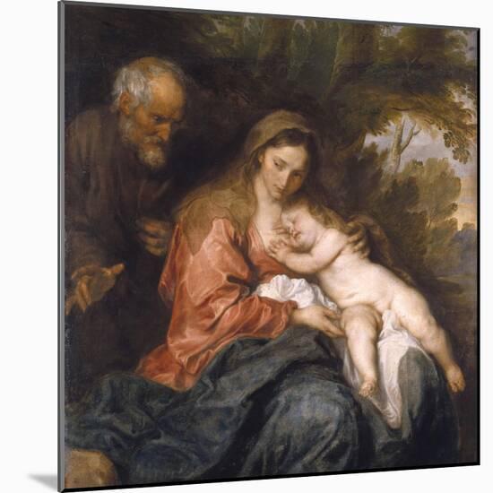 Rest on the Flight into Egypt by Anthony van Dyck-null-Mounted Photographic Print