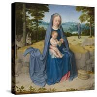 Rest on the Flight into Egypt, c.1510 (oil on panel)-Gerard David-Stretched Canvas