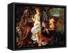 Rest on the Flight into Egypt, Ca. 1597-Caravaggio-Framed Stretched Canvas