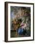 Rest on the Flight into Egypt (Oil on Copper)-Giovanni Odazzi-Framed Giclee Print