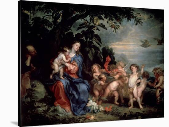 Rest on the Flight into Egypt (Virgin with Partridge), C1629-1630-Sir Anthony Van Dyck-Stretched Canvas