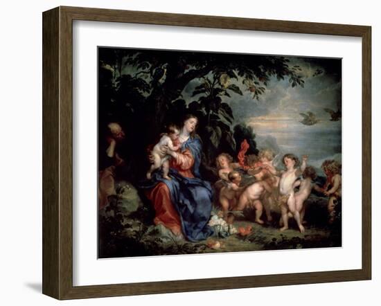 Rest on the Flight into Egypt (Virgin with Partridge), C1629-1630-Sir Anthony Van Dyck-Framed Giclee Print