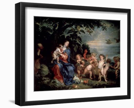 Rest on the Flight into Egypt (Virgin with Partridge), C1629-1630-Sir Anthony Van Dyck-Framed Giclee Print