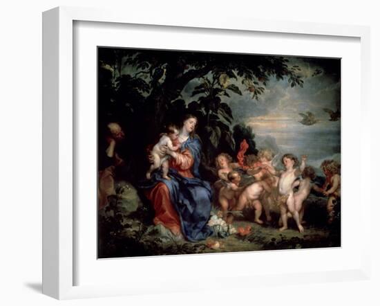 Rest on the Flight into Egypt (Virgin with Partridge), C1629-1630-Sir Anthony Van Dyck-Framed Giclee Print