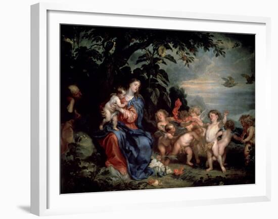 Rest on the Flight into Egypt (Virgin with Partridge), C1629-1630-Sir Anthony Van Dyck-Framed Giclee Print