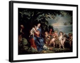 Rest on the Flight into Egypt (Virgin with Partridge), C1629-1630-Sir Anthony Van Dyck-Framed Giclee Print