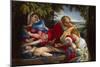 Rest on the Flight into Egypt with Saint Justina, 1529-Lorenzo Lotto-Mounted Giclee Print